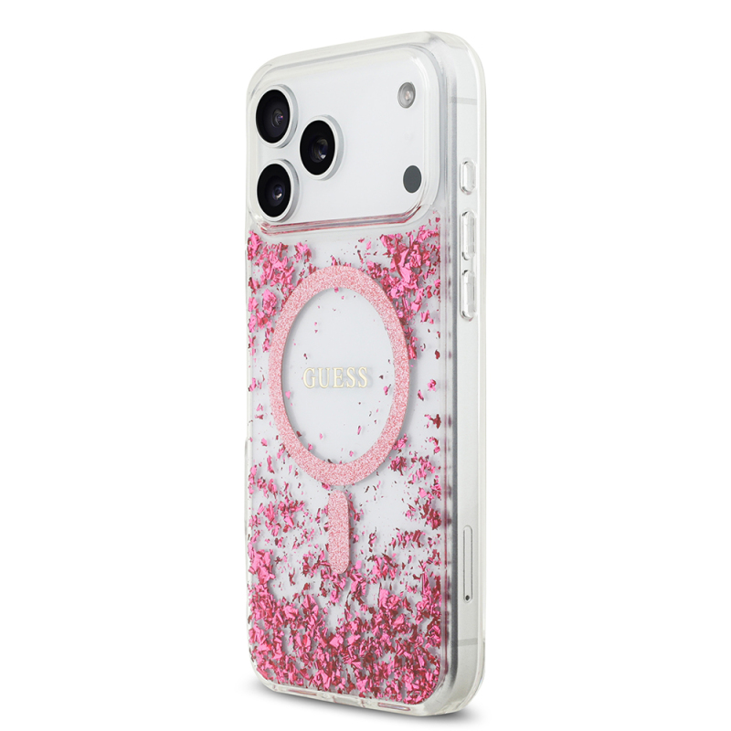 Apple iPhone 17 Pro Max Case Guess Original Licensed M-safe Charging Transparent Resin Bottom Cover - 11