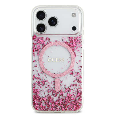 Apple iPhone 17 Pro Max Case Guess Original Licensed M-safe Charging Transparent Resin Bottom Cover - 12