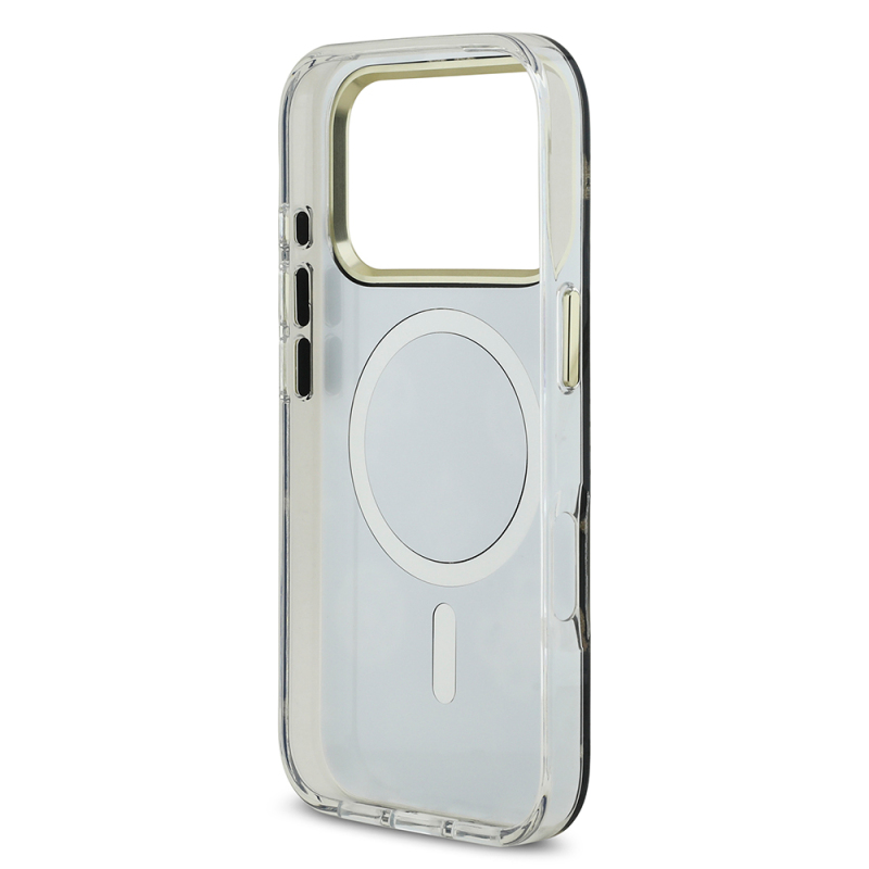 Apple iPhone 17 Pro Max Case Guess Original Licensed Metal Camera Frame Glitter Mirror Cover - 9
