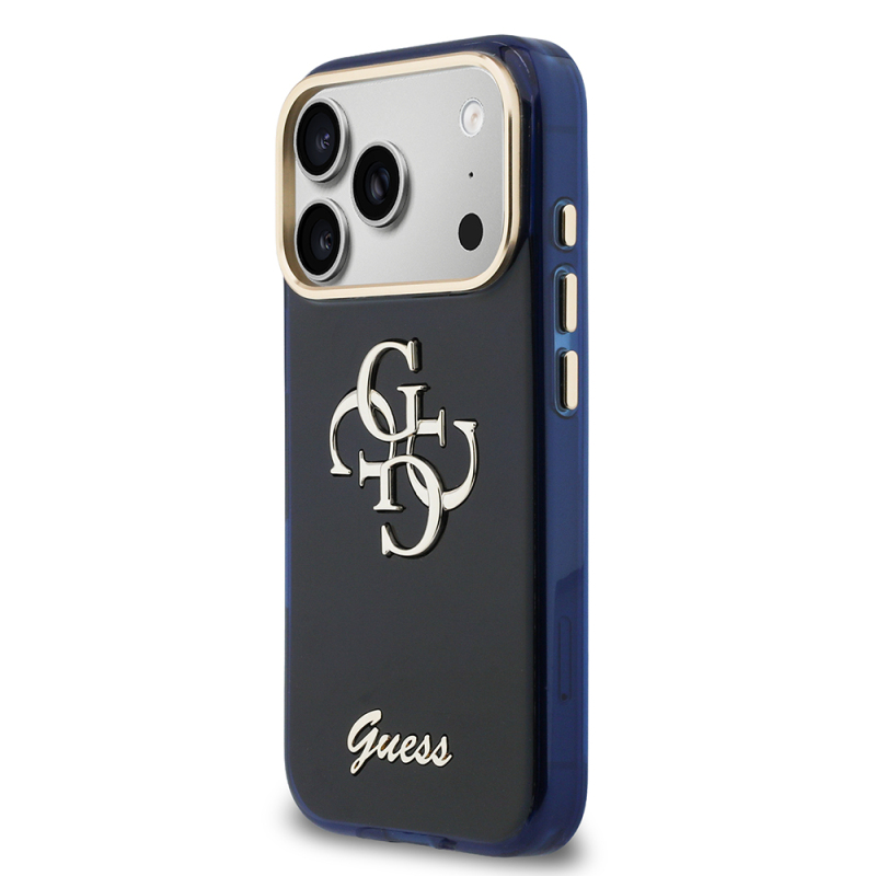 Apple iPhone 17 Pro Max Case Guess Original Licensed Silicone Cover with Large Metal Logo and Text 4G Design. - 10