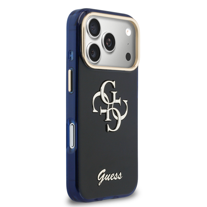 Apple iPhone 17 Pro Max Case Guess Original Licensed Silicone Cover with Large Metal Logo and Text 4G Design. - 12