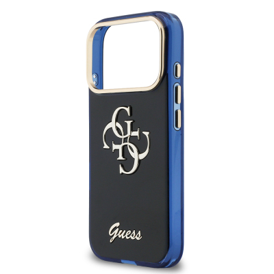 Apple iPhone 17 Pro Max Case Guess Original Licensed Silicone Cover with Large Metal Logo and Text 4G Design. - 14