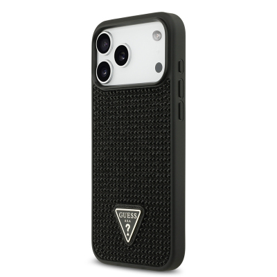 Apple iPhone 17 Pro Max Case Guess Original Licensed Stone Back Triangle Logo Cover - 3