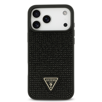 Apple iPhone 17 Pro Max Case Guess Original Licensed Stone Back Triangle Logo Cover - 4