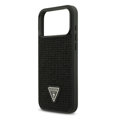 Apple iPhone 17 Pro Max Case Guess Original Licensed Stone Back Triangle Logo Cover - 7