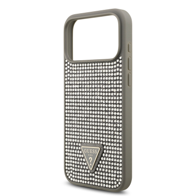 Apple iPhone 17 Pro Max Case Guess Original Licensed Stone Back Triangle Logo Cover - 31