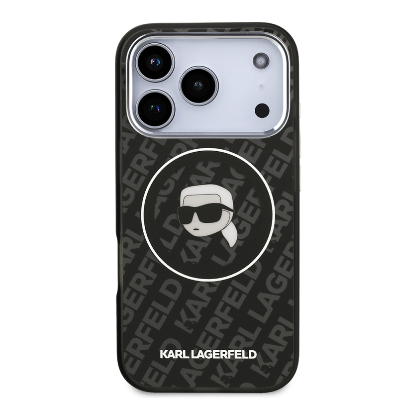 Apple iPhone 17 Pro Max Case Karl Lagerfeld Original Licensed IML Printed KL Heads Cover - 4