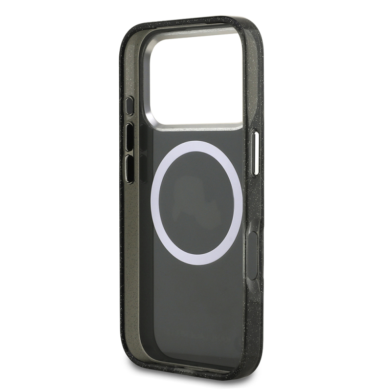 Apple iPhone 17 Pro Max Case Karl Lagerfeld Original Licensed Shining Glittery Karl & Choupette Heads Cover - 10