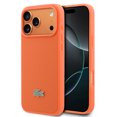 Apple iPhone 17 Pro Max Case, Lacoste Original Licensed, M-safe Charging Enabled, PU Piqué Patterned Cover with Metal Logo. - 9