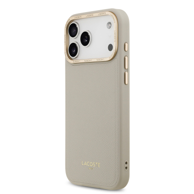 Apple iPhone 17 Pro Max Case Lacoste Original Licensed M-Safe Charging Feature Champs Elysees PU Leather Design Cover - 6