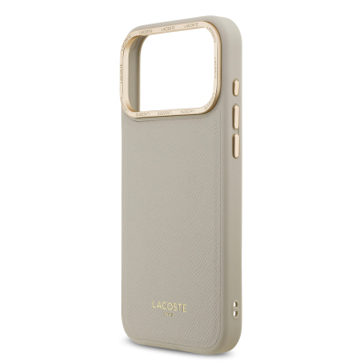 Apple iPhone 17 Pro Max Case Lacoste Original Licensed M-Safe Charging Feature Champs Elysees PU Leather Design Cover - 18