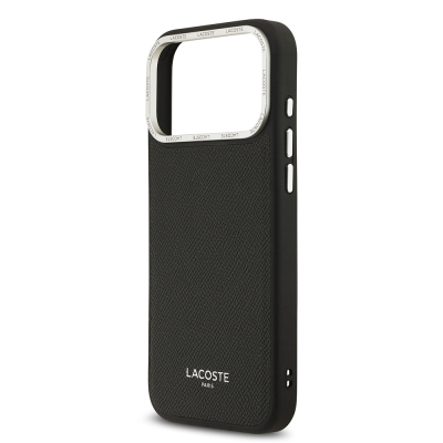 Apple iPhone 17 Pro Max Case Lacoste Original Licensed M-Safe Charging Feature Champs Elysees PU Leather Design Cover - 19