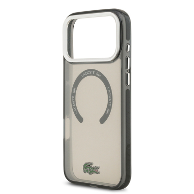 Apple iPhone 17 Pro Max Case Lacoste Original Licensed M-Safe Charging Feature Iconic Crocodile Logo Frosted Cover - 15