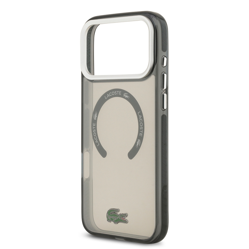 Apple iPhone 17 Pro Max Case Lacoste Original Licensed M-Safe Charging Feature Iconic Crocodile Logo Frosted Cover - 15