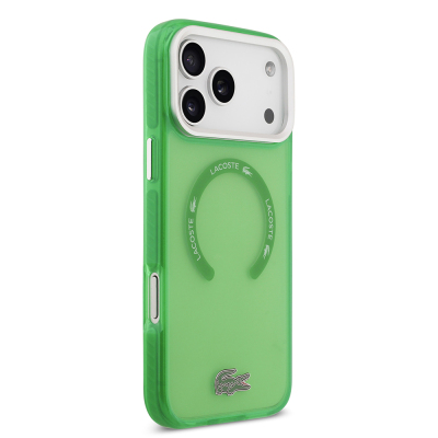 Apple iPhone 17 Pro Max Case Lacoste Original Licensed M-Safe Charging Feature Iconic Crocodile Logo Frosted Cover - 19