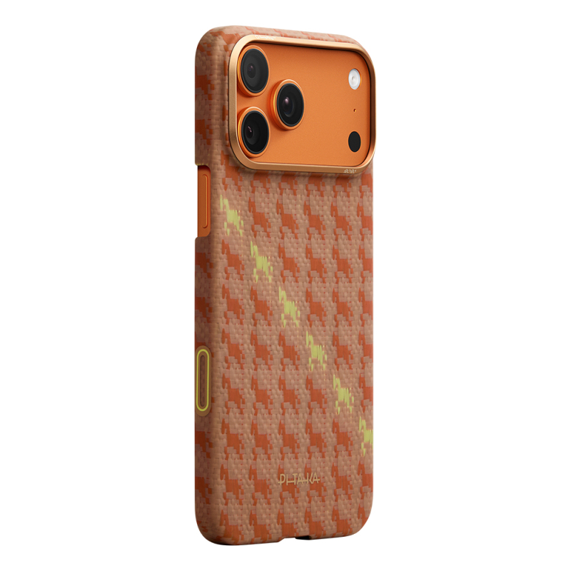 Apple iPhone 17 Pro Max Case M-safe Charging Enabled Aramid Fiber Pitaka Edge Series Happiness Rides Cover - 2