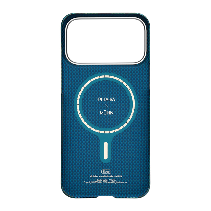 Apple iPhone 17 Pro Max Case M-safe Charging Enabled Aramid Fiber Pitaka Flora in Grid Series Cover - 4