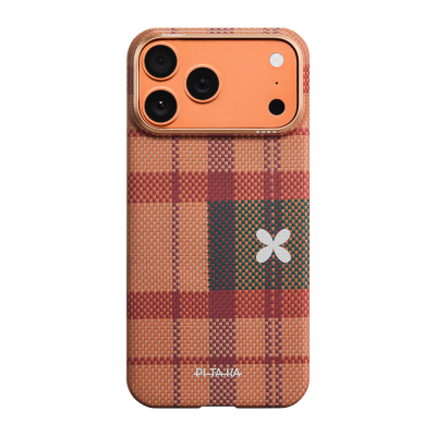 Apple iPhone 17 Pro Max Case M-safe Charging Enabled Aramid Fiber Pitaka Flora in Grid Series Cover - 2