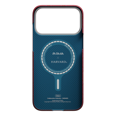Apple iPhone 17 Pro Max Case M-safe Charging Enabled Aramid Fiber Pitaka Harvard University Series Cover - 3