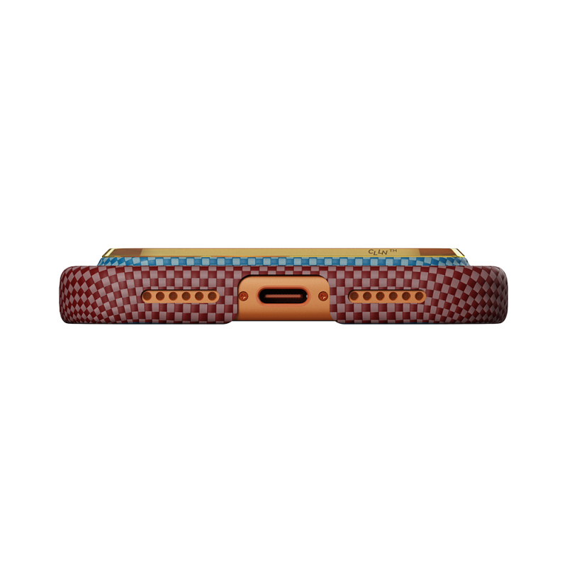 Apple iPhone 17 Pro Max Case M-safe Charging Enabled Aramid Fiber Pitaka Sunset 2.0 California Dream Series Cover - 10