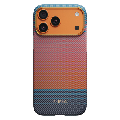 Apple iPhone 17 Pro Max Case M-safe Charging Enabled Aramid Fiber Pitaka Sunset 2.0 California Dream Series Cover - 19
