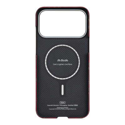 Apple iPhone 17 Pro Max Case M-safe Charging Enabled Aramid Fiber Pitaka Tactile Woven Monogram Series Cover - 5