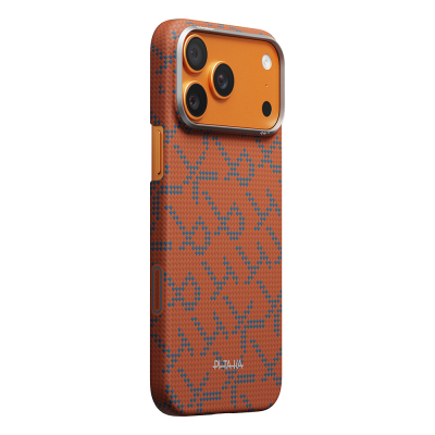 Apple iPhone 17 Pro Max Case M-safe Charging Enabled Aramid Fiber Pitaka Tactile Woven Monogram Series Cover - 8