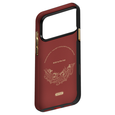 Apple iPhone 17 Pro Max Case M-safe Charging Enabled Raptic Aramid Skin Rise Series 24K Gold Plated Cover - 3