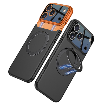 Apple iPhone 17 Pro Max Case M-safe Charging Feature 360 Degree Stand Double-Piece Zore Torino Cover - 14