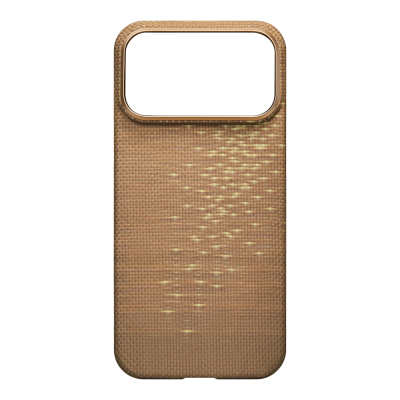 Apple iPhone 17 Pro Max Case M-safe Charging Feature Aramid Fiber Pitaka Glints of Gold Ultra Slim Series Cover - 12