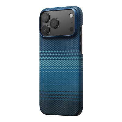 Apple iPhone 17 Pro Max Case M-safe Charging Feature Aramid Fiber Pitaka Tactile Woven Sunset-Moonrise Series Sunset Cover - 5