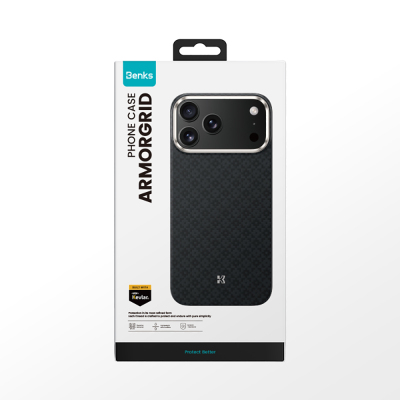 Apple iPhone 17 Pro Max Case M-Safe Charging Feature Benks ArmorPro ArmorGrid Series Kevlar Cover - 14