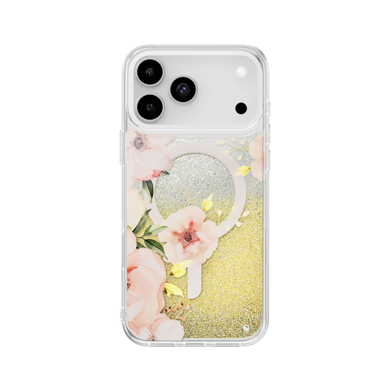 Apple iPhone 17 Pro Max Case M-safe Charging Feature Floral Patterned Glittery Back Surface Coehl Fleurette Cover - 2