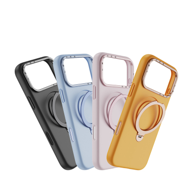 Apple iPhone 17 Pro Max Case M-safe Charging Feature Metal Stand Liquid Silicone Lenses CK223 Cover - 10