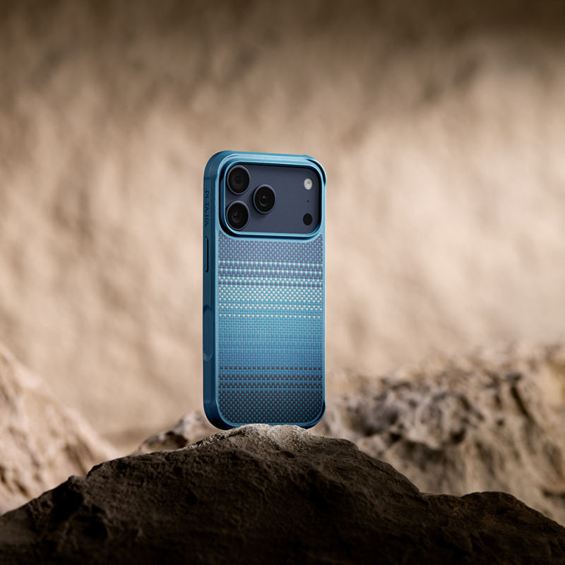 Apple iPhone 17 Pro Max Case M-safe Charging Feature Pitaka Tactile Woven Sunset-Moonrise Aramid Pro Guard Series Cover - 17