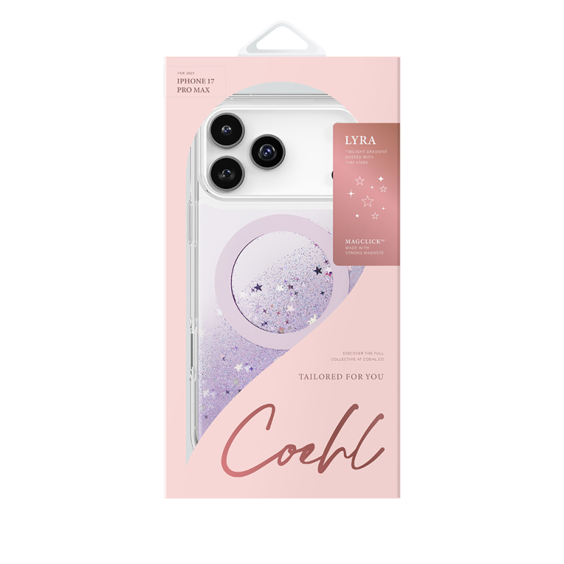 Apple iPhone 17 Pro Max Case M-safe Charging Feature Star Glitter Back Cover Coehl Lyra - 4