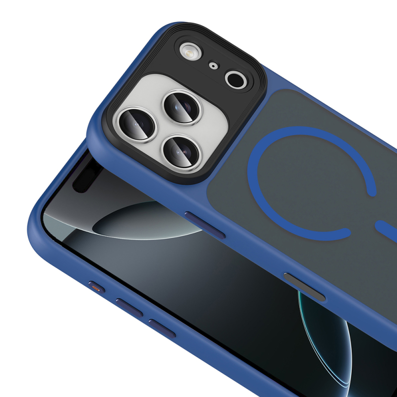 Apple iPhone 17 Pro Max Case Matte Back Surface Wireless Charging Feature Zore Flet M-safe Cover - 12