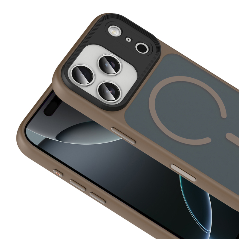 Apple iPhone 17 Pro Max Case Matte Back Surface Wireless Charging Feature Zore Flet M-safe Cover - 13