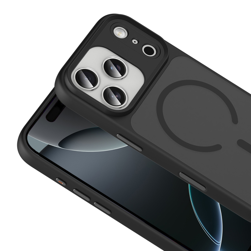 Apple iPhone 17 Pro Max Case Matte Back Surface Wireless Charging Feature Zore Flet M-safe Cover - 15