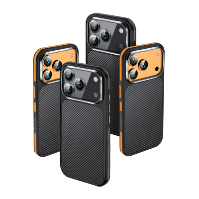 Apple iPhone 17 Pro Max Case Matte Transparent Carbon Fiber Look Wlons Marine Cover - 10