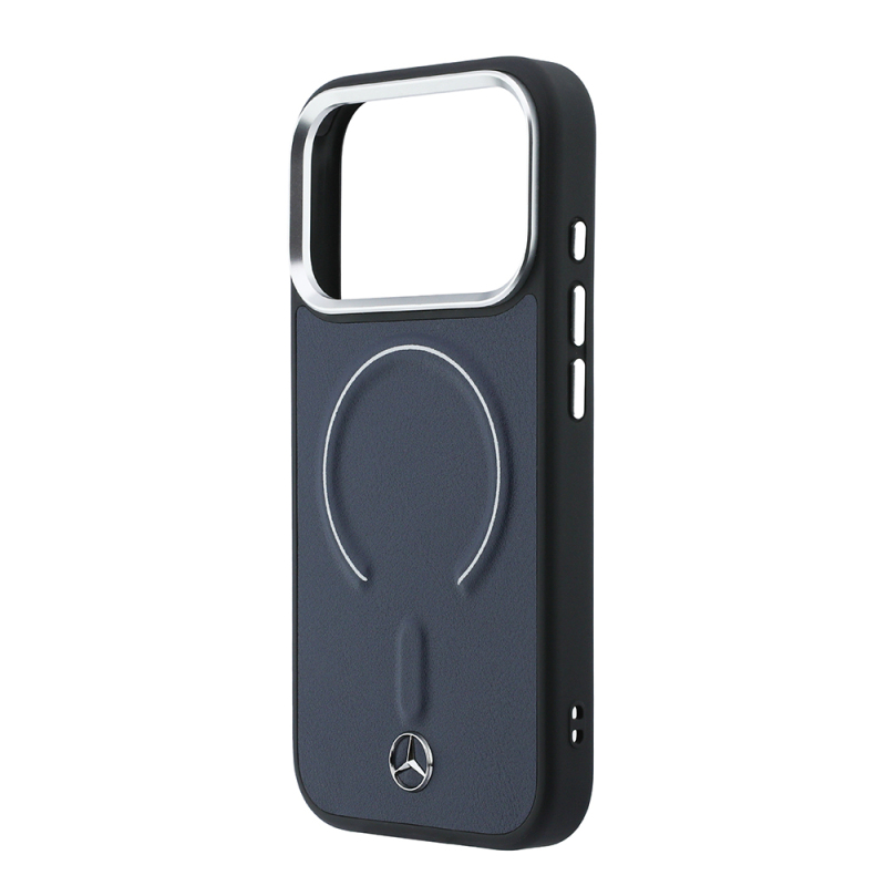 Apple iPhone 17 Pro Max Case – Mercedes-Benz Officially Licensed – Embossed Leather Cover with Metal Star Logo and MagSafe Charging Support - 6