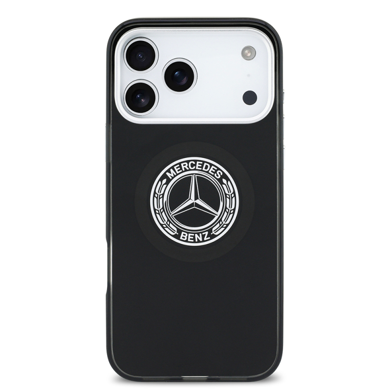 Apple iPhone 17 Pro Max Case Mercedes Benz Original Licensed M-Safe Charging Feature Dual Layer PC Nostalgic Star Design Cover - 13