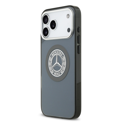 Apple iPhone 17 Pro Max Case Mercedes Benz Original Licensed M-Safe Charging Feature Dual Layer PC Nostalgic Star Design Cover - 24