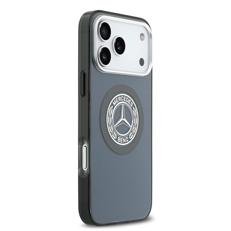 Apple iPhone 17 Pro Max Case Mercedes Benz Original Licensed M-Safe Charging Feature Dual Layer PC Nostalgic Star Design Cover - 26