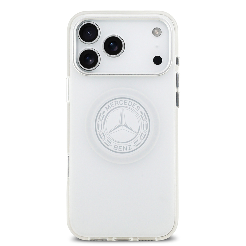 Apple iPhone 17 Pro Max Case Mercedes Benz Original Licensed M-Safe Charging Feature Frosted PC Nostalgic Star Design Cover - 4