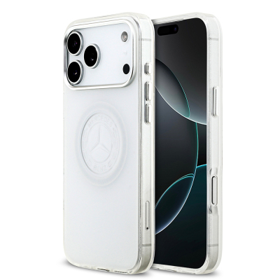 Apple iPhone 17 Pro Max Case Mercedes Benz Original Licensed M-Safe Charging Feature Frosted PC Nostalgic Star Design Cover - 2