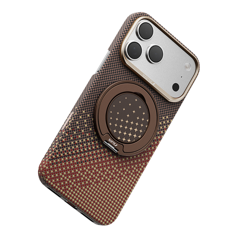 Apple iPhone 17 Pro Max Case Raptic 2-in-1 Bundle Kit Aramid Skin Serenity Series Stand and Cover - 4