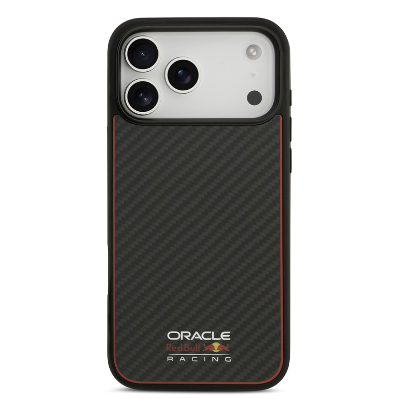 Apple iPhone 17 Pro Max Case Redbull Original Licensed M-safe Charging Function Carbon Fiber Shining Logo Kevlar Cover - 4