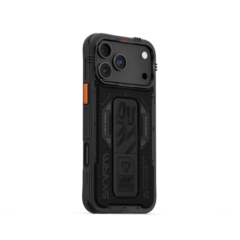 Apple iPhone 17 Pro Max Case SkinArma M-safe Charging Feature Airbag Design Stand Phantom Cover - 2