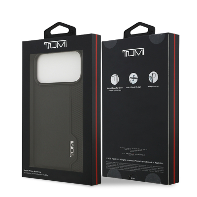 Apple iPhone 17 Pro Max Case TUMI Original Licensed Leather Vertical Card Holder Cover - 9